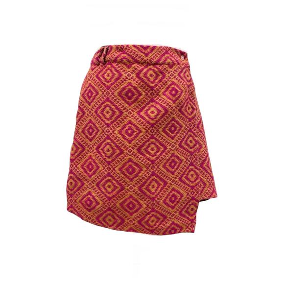 Anthropologie Structured Knit Tapestry Mini Wrap Skirt Size 8 - Picture 6 of 6
